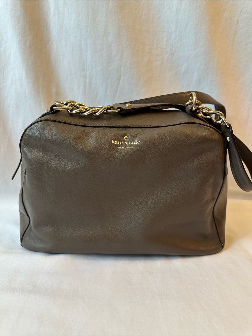 kate spade Litchfield Nanette French Grey Leather Shoulder Bag